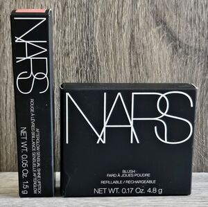 NARS Powder Blush DEEP THROAT & Sensual Shine Lipstick HIGH GEAR Duo MSRP $68